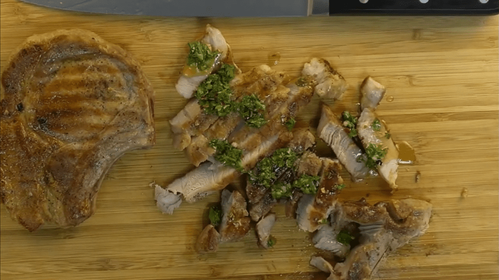 Recipes - 30 minute meals and organic recipes from Nutrafarms - ChefDs Grilled Pork Chops with Chimichurri Sauce