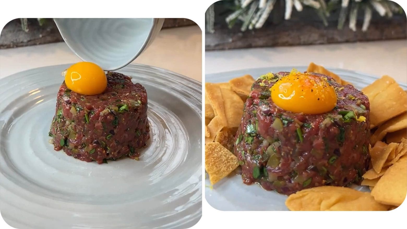 plating-steak-tartare-with-egg-yolk