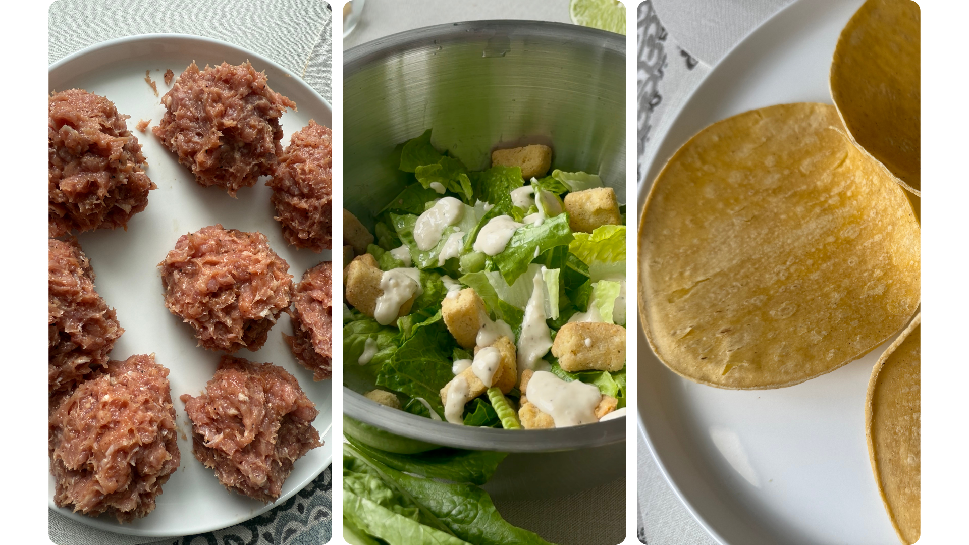 chicken-caesar-smash-tacos-ground-chicken-balls